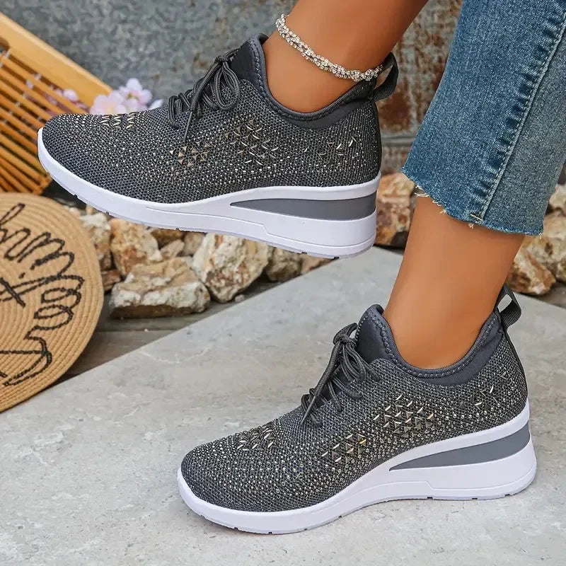 Telira | Lichtgewicht sneakers met sleehak voor dames – Ademende, stijlvolle schoenen voor dagelijks gebruik