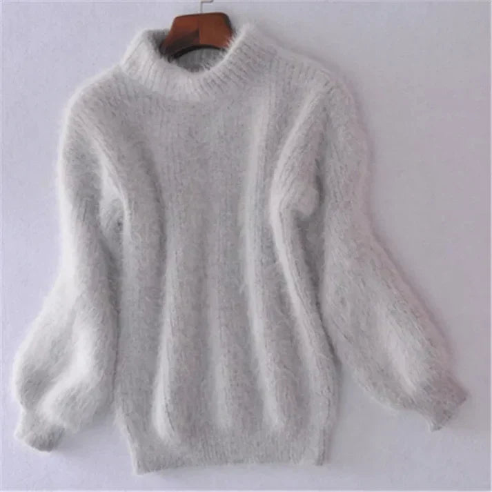Thariel | Gemütlicher Vintage-Angorapullover für Damen – flauschig, weich, elegant gestrickt