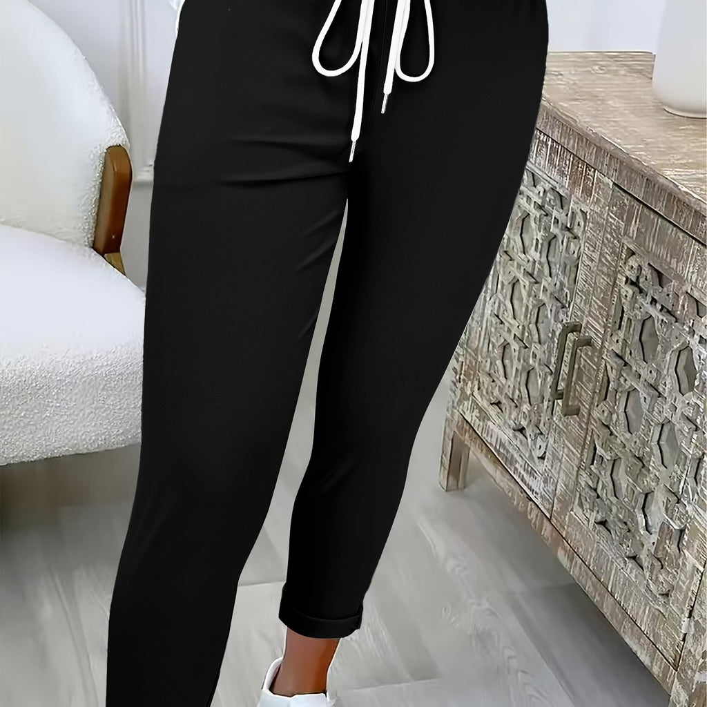 Avelith | Lässige Damenhose mit Kordelzug – Schmale Passform, elastischer Bund, atmungsaktiv