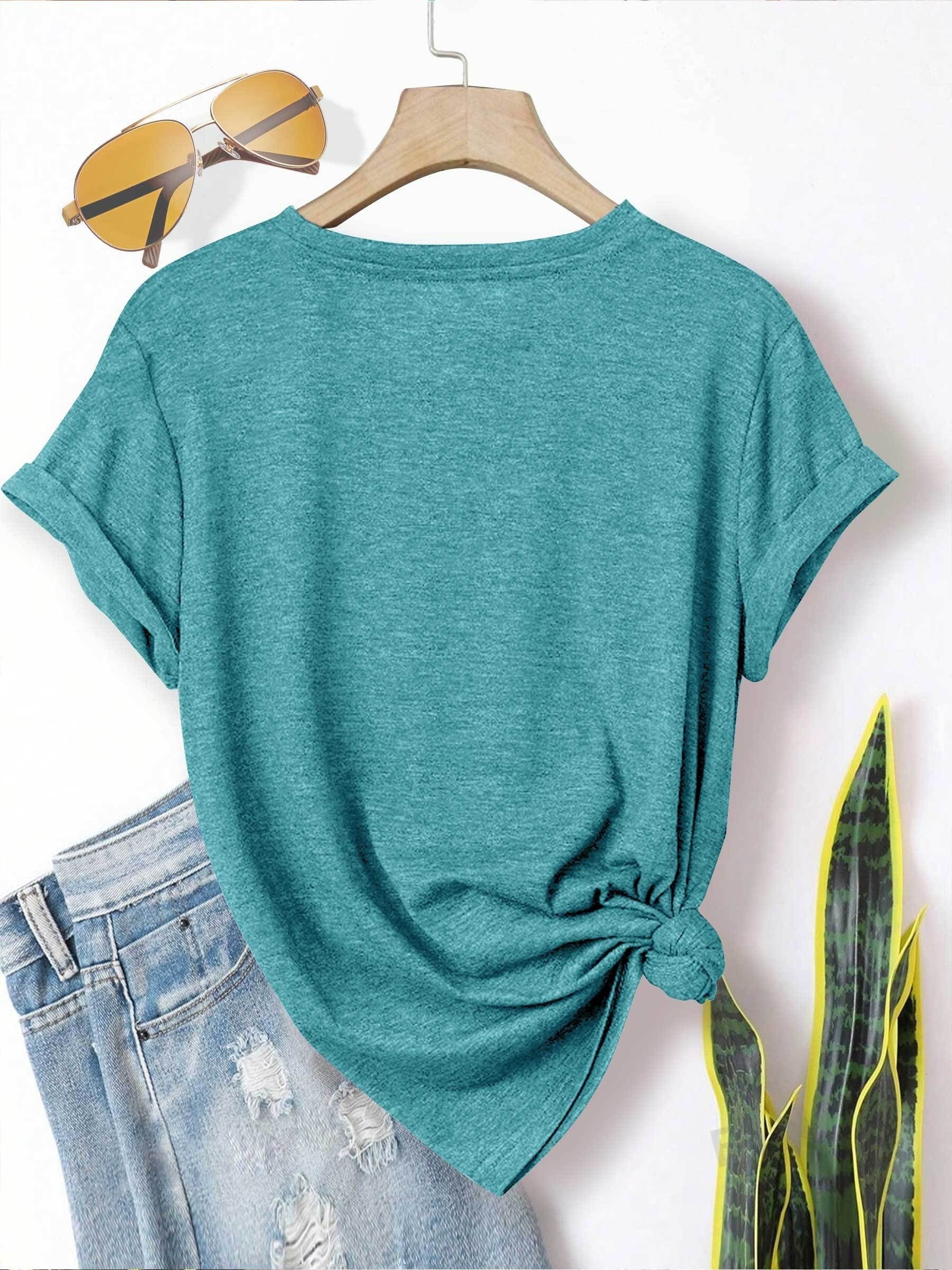 Menya | Dames-T-shirt met olifantenprint – Casual T-shirt in retrostijl met ronde hals en korte mouwen