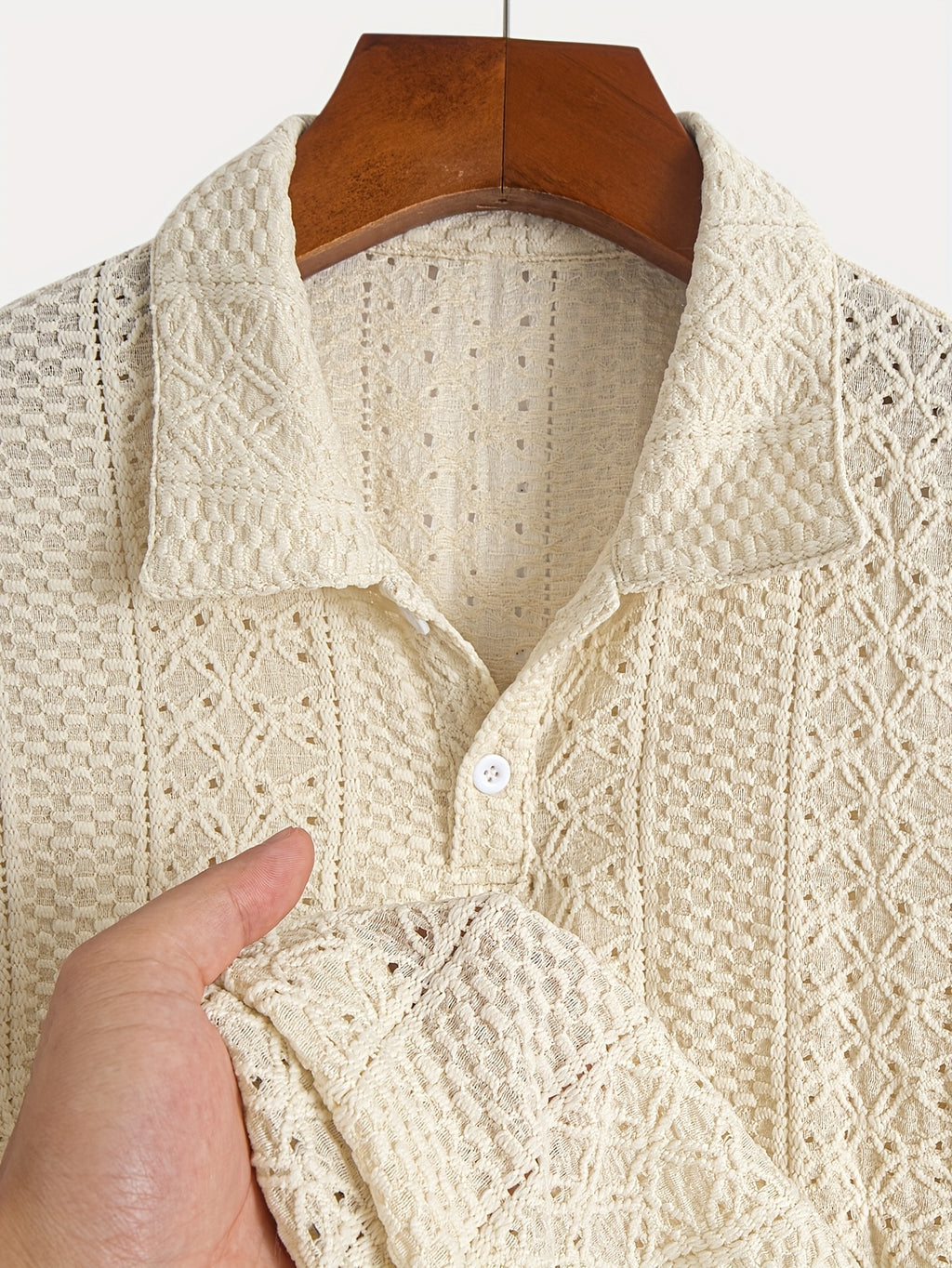 Boren | Gestreepte gebreide herenblouse – korte mouwen, ademend, lichtgewicht, casual