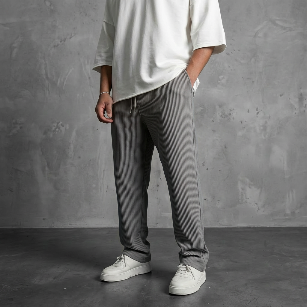 Uthman | Casual corduroy broek voor heren – Loszittende broek, relaxte casual streetwear