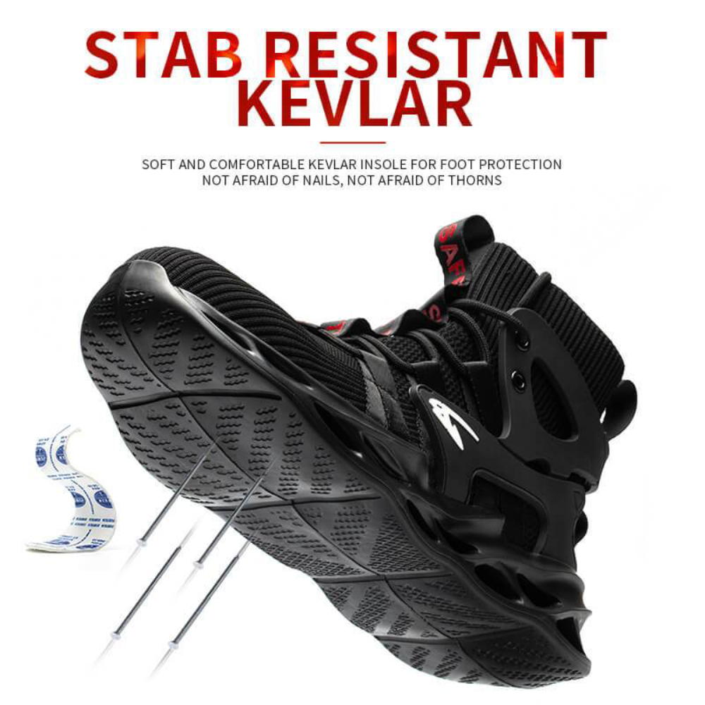 IronWalk | Chaussures de travail légères et respirantes pour hommes, chaussures de sécurité à embout en acier, chaussures de sécurité antidérapantes pour l'industrie