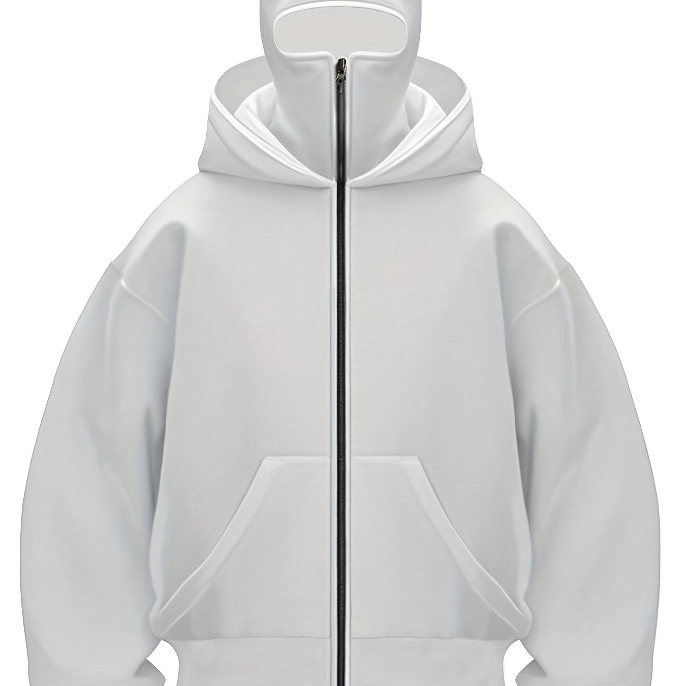 Akselsson | Herenhoodie met masker – Casual effen pullover, kangoeroezak, streetwear, warm sweatshirt