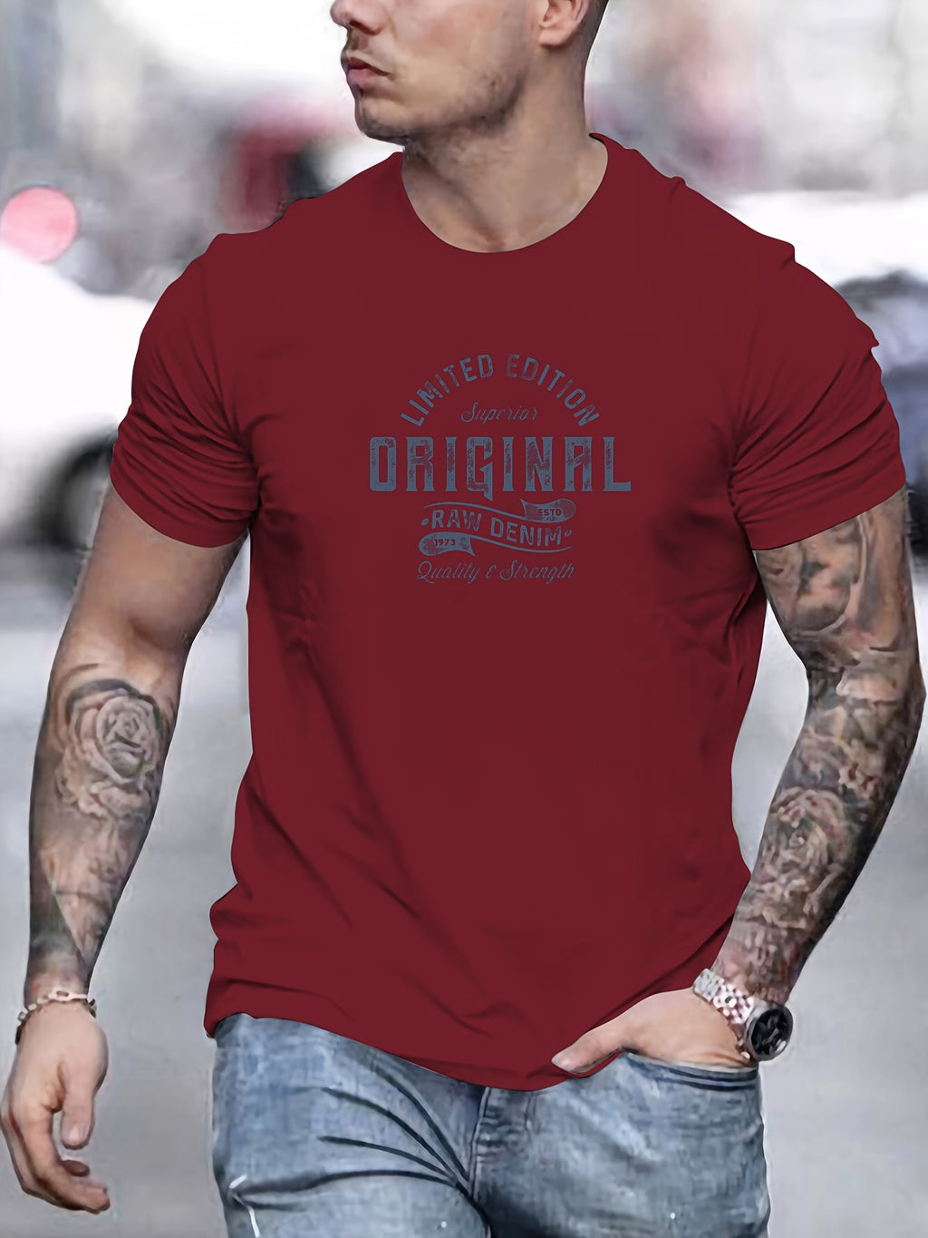 Xaver | T-shirt basique en coton pour homme - T-shirt décontracté à imprimé graphique, T-shirt d'été