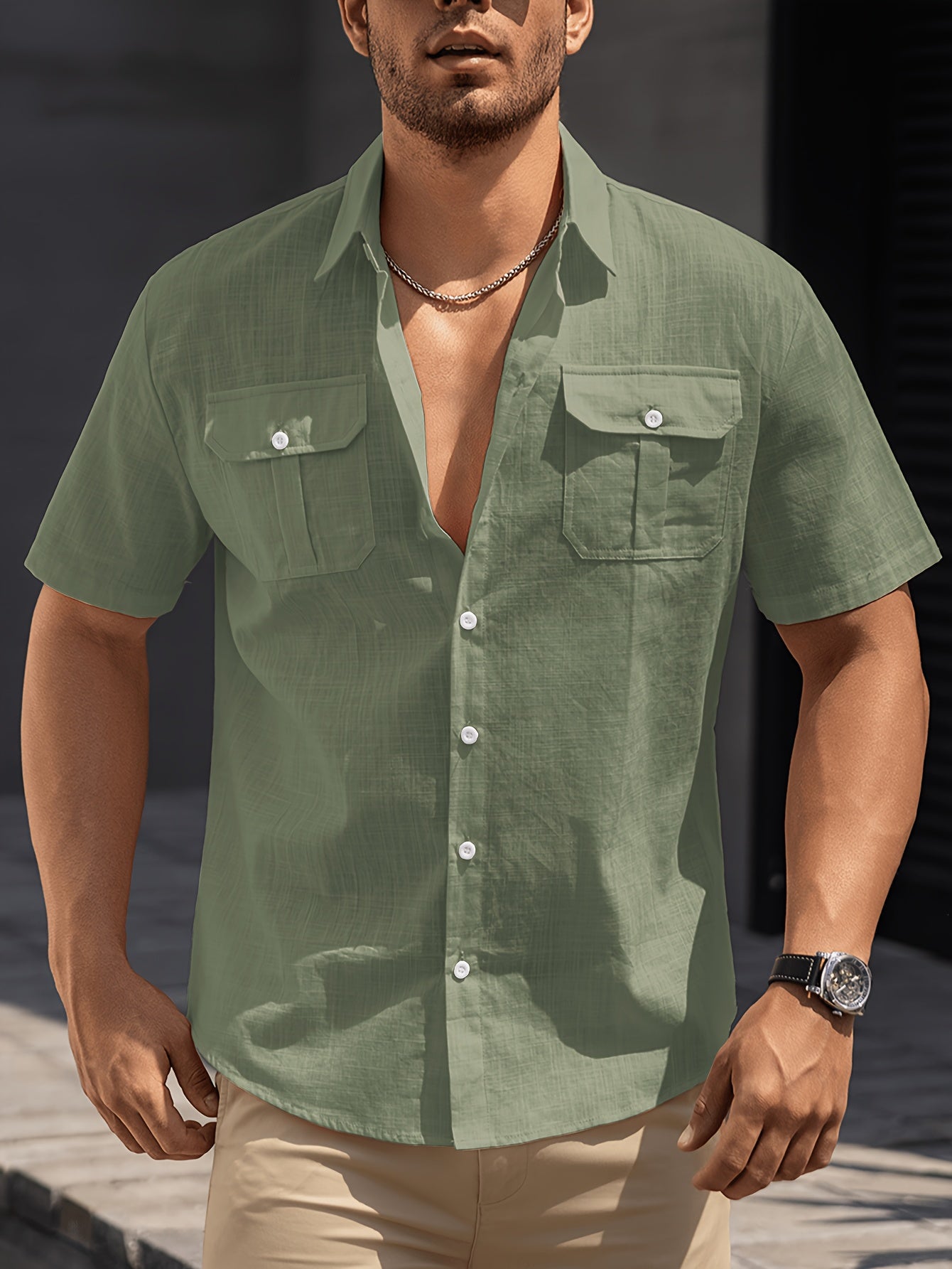 Bennett | Korte mouwen overhemd voor heren – ademend lichtgewicht casual strandshirt voor de zomer