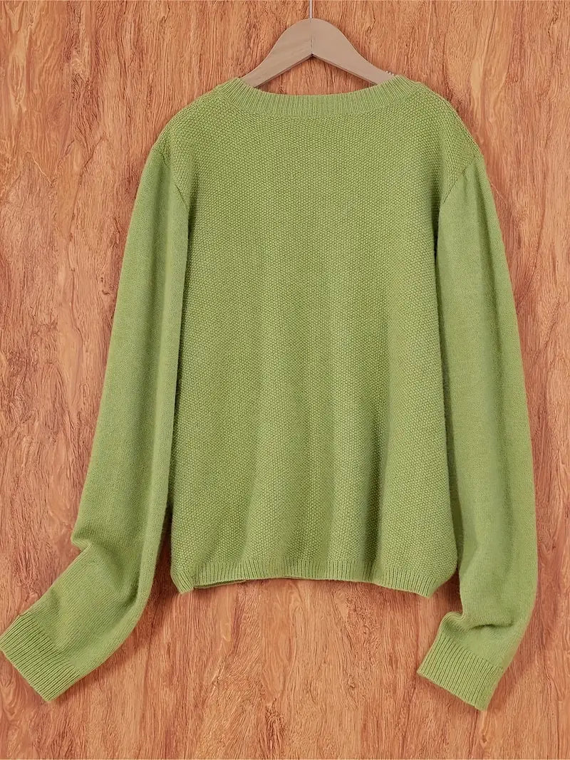 Jomira | Casual vest voor dames – Lichtgewicht gebreide trui, lange mouwen, zacht en comfortabel