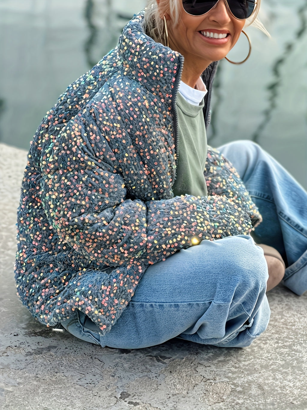 Vaelynn | Sparkling gewatteerde damesjas – Warme gewatteerde winterjas