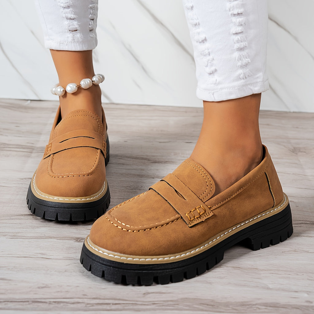 LoaferMax | Retro-Slipper für Damen – Penny-Loafer aus Kunstleder
