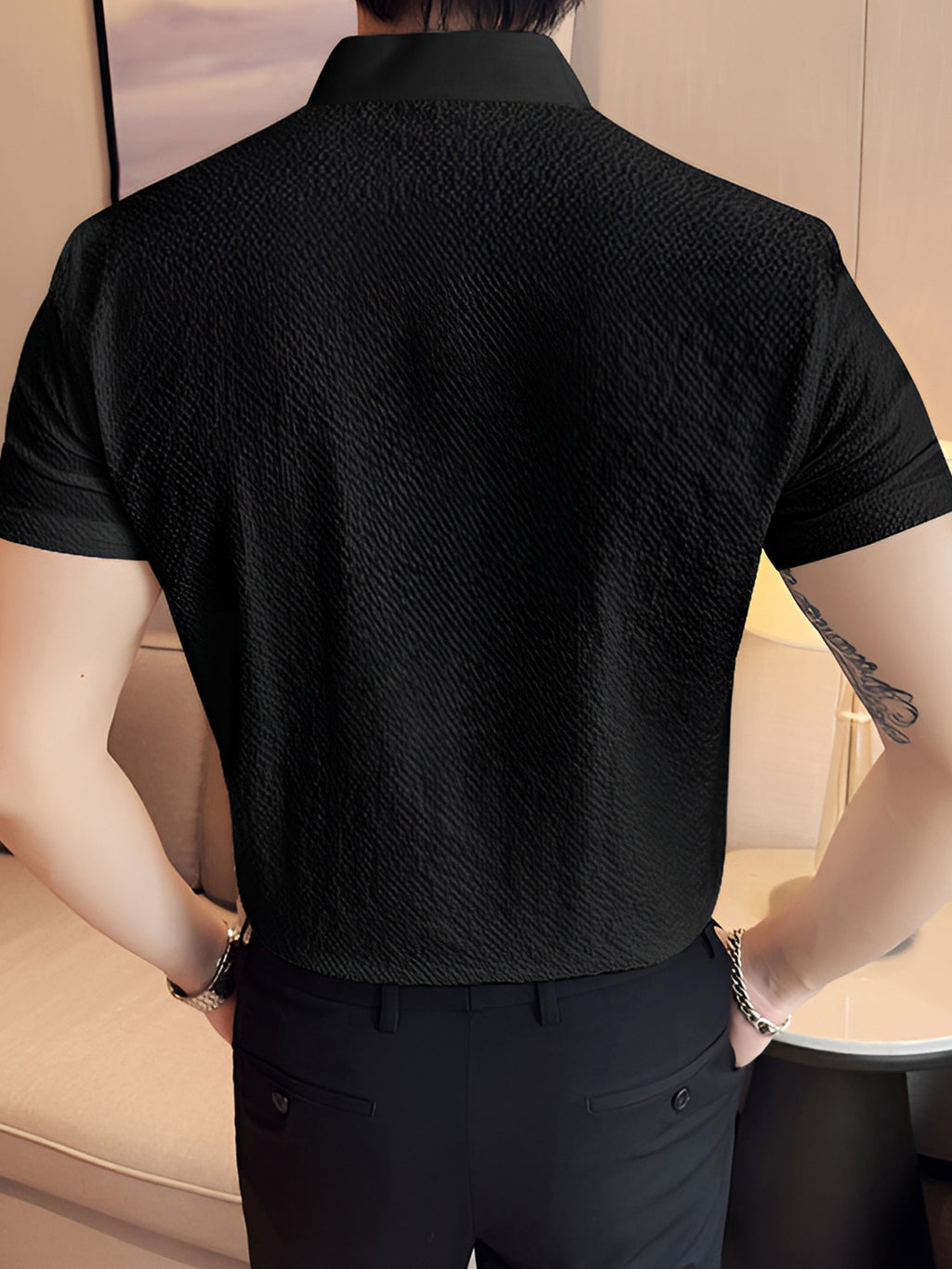 Arik | Heren zomers overhemd met korte mouwen – casual geruit button-up overhemd