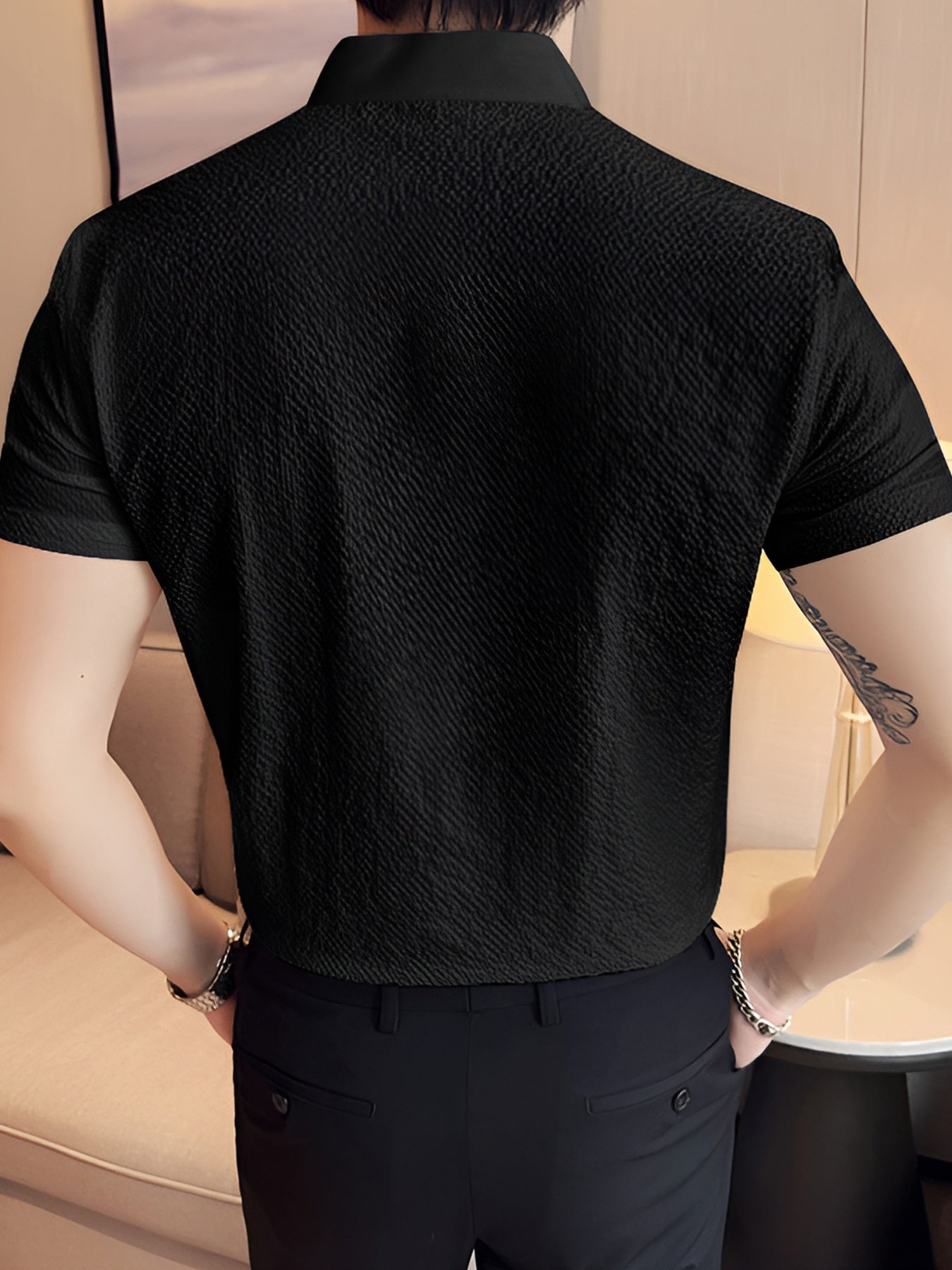 Arik | Heren zomers overhemd met korte mouwen – casual geruit button-up overhemd
