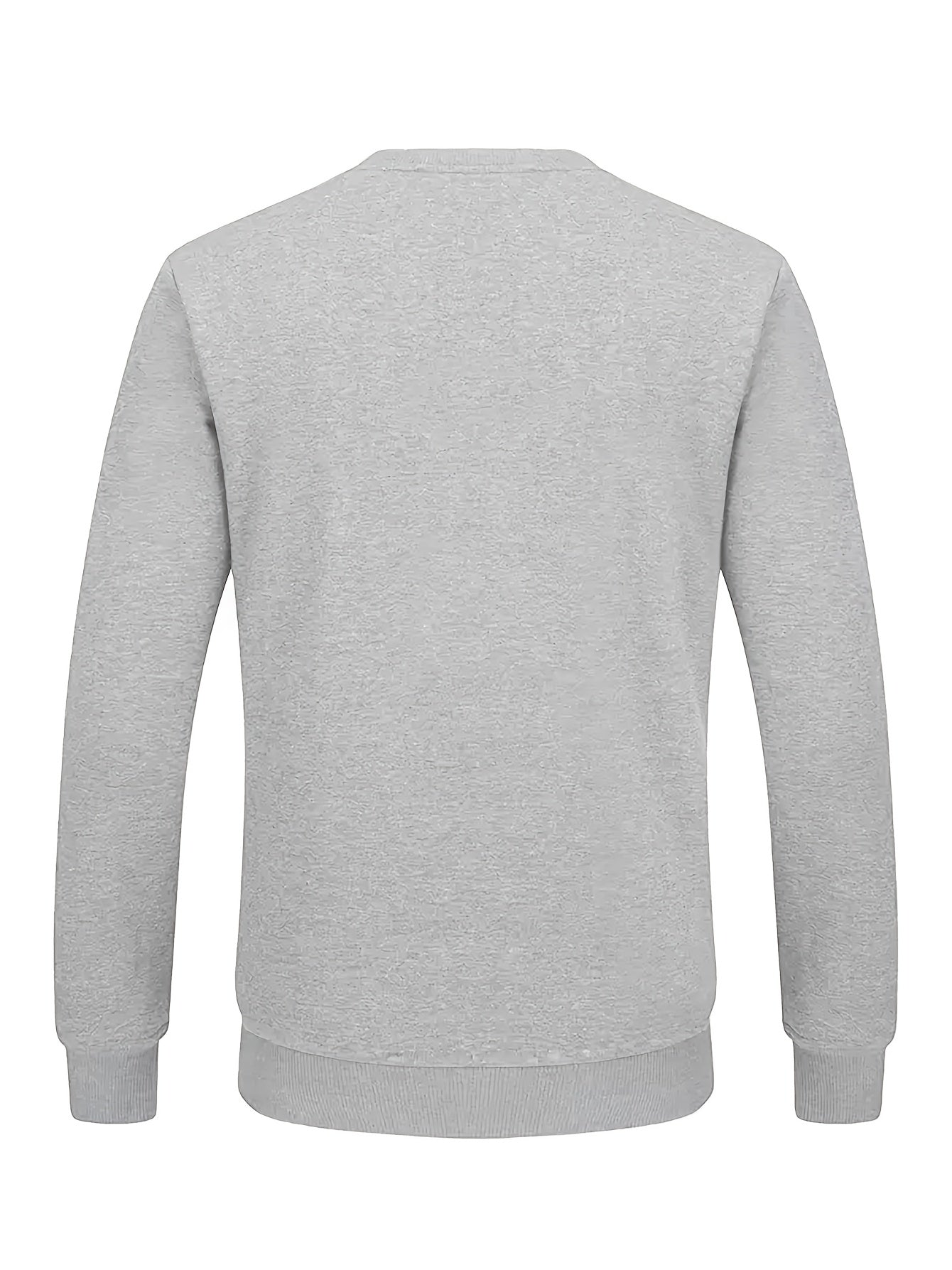 Luis | Heren sweatshirt met fleecevoering en print met kleurverloop van vlammen, casual streetwear