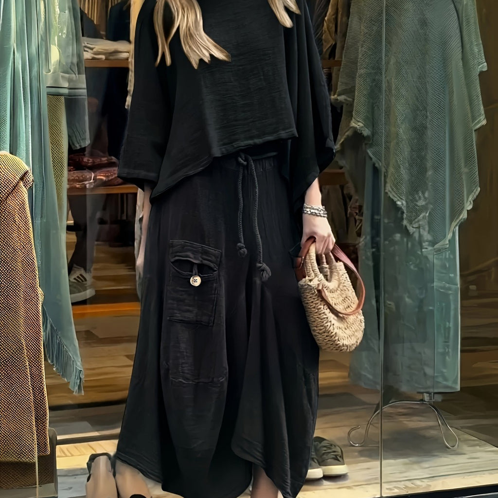 Zarexia | Dames 2-delige Top- en Rokset – Losse Casual Outfit