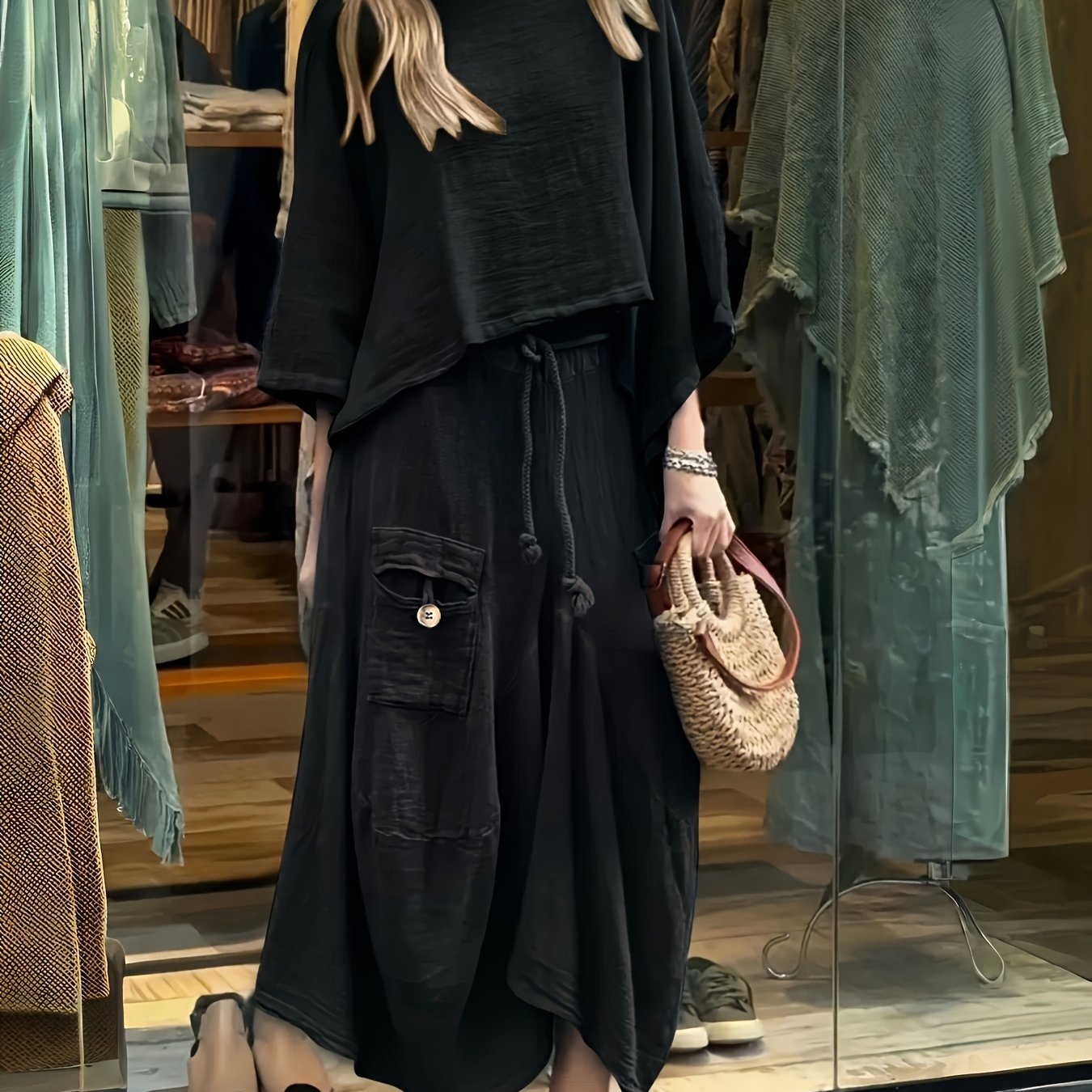 Zarexia | Dames 2-delige Top- en Rokset – Losse Casual Outfit