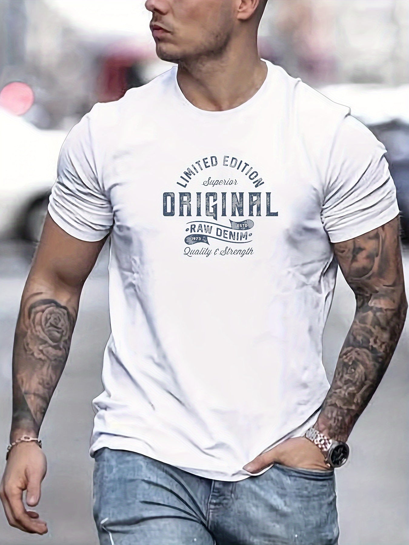 Xaver | T-shirt basique en coton pour homme - T-shirt décontracté à imprimé graphique, T-shirt d'été