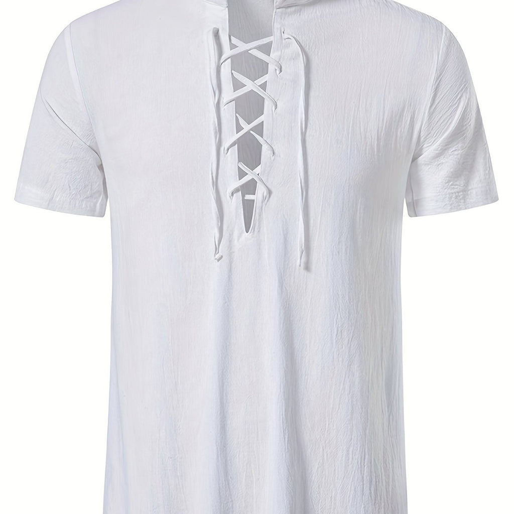 Varekion | Heren Casual Shirt met Korte Mouwen – Lichtgewicht Zomer Strandshirt