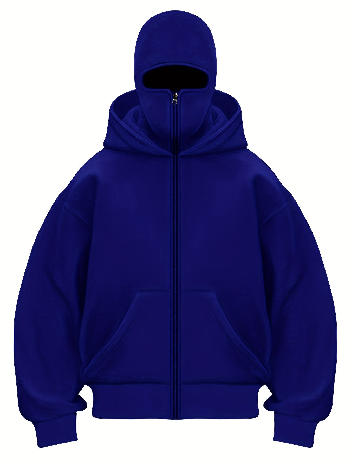 Akselsson | Herenhoodie met masker – Casual effen pullover, kangoeroezak, streetwear, warm sweatshirt