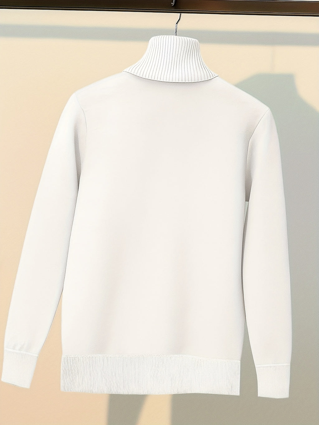 Dilon | Klassieke herentrui met hoge kraag – zachte, stretch fleece gevoerde wintertrui