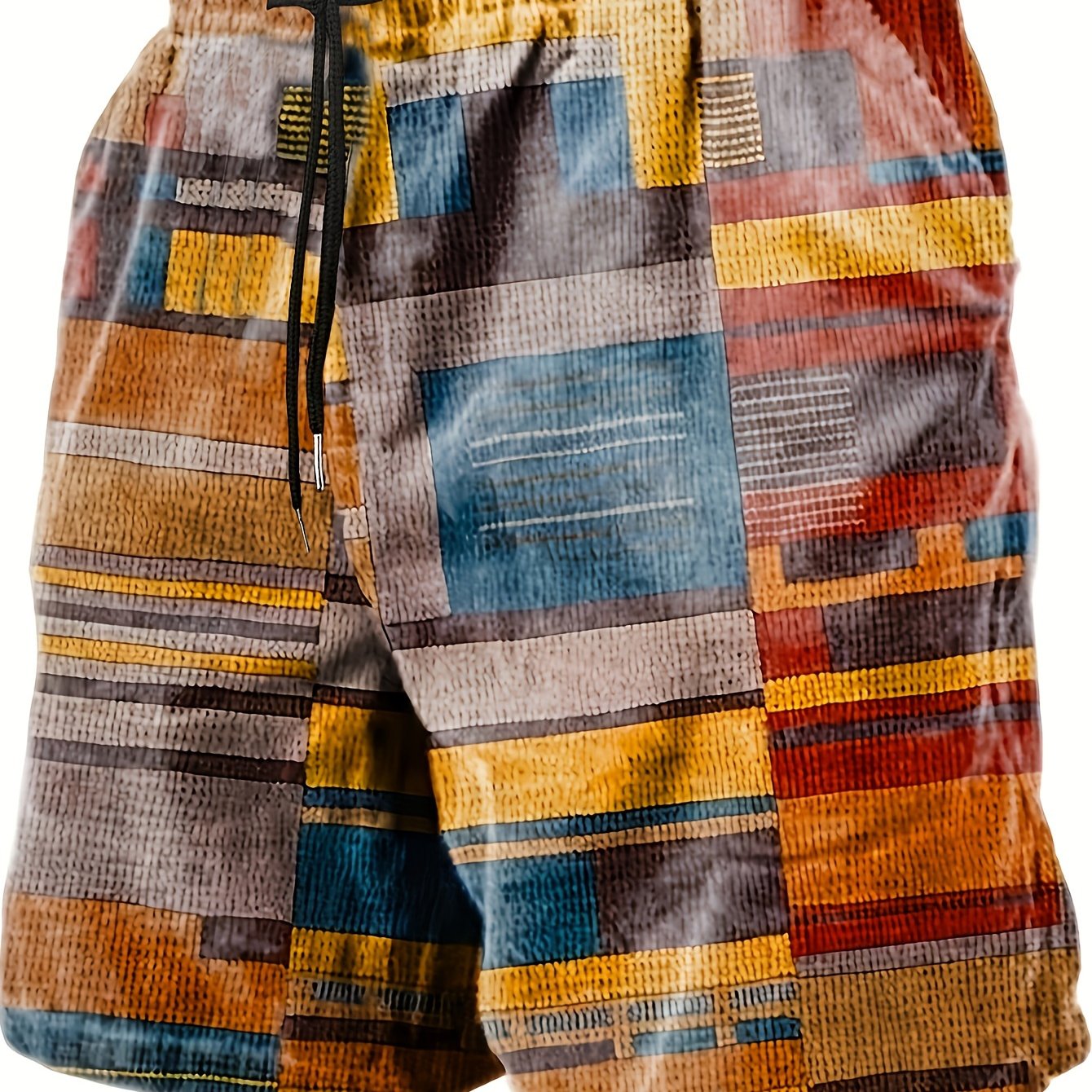 Caelix | Heren Casual Patchwork Print Shorts – Lichtgewicht Zomer Strand- & Kampeershorts