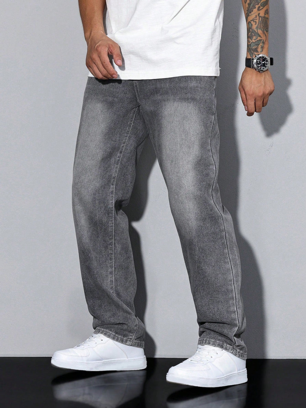 Larkon | Jeans met Rechte Pijpen – Regular Fit Denim Broek, Comfortabele en Losvallende