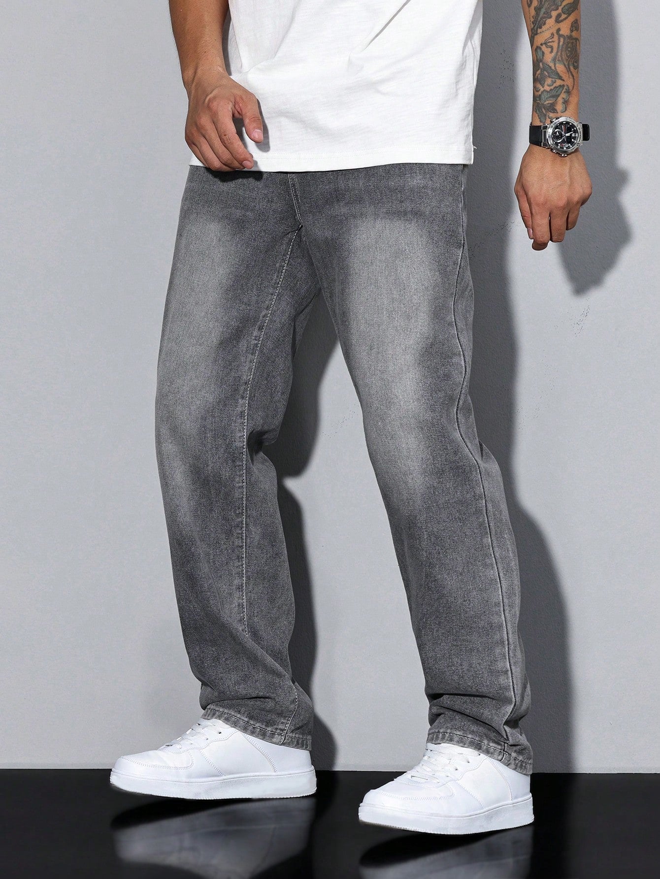 Larkon | Jeans met Rechte Pijpen – Regular Fit Denim Broek, Comfortabele en Losvallende
