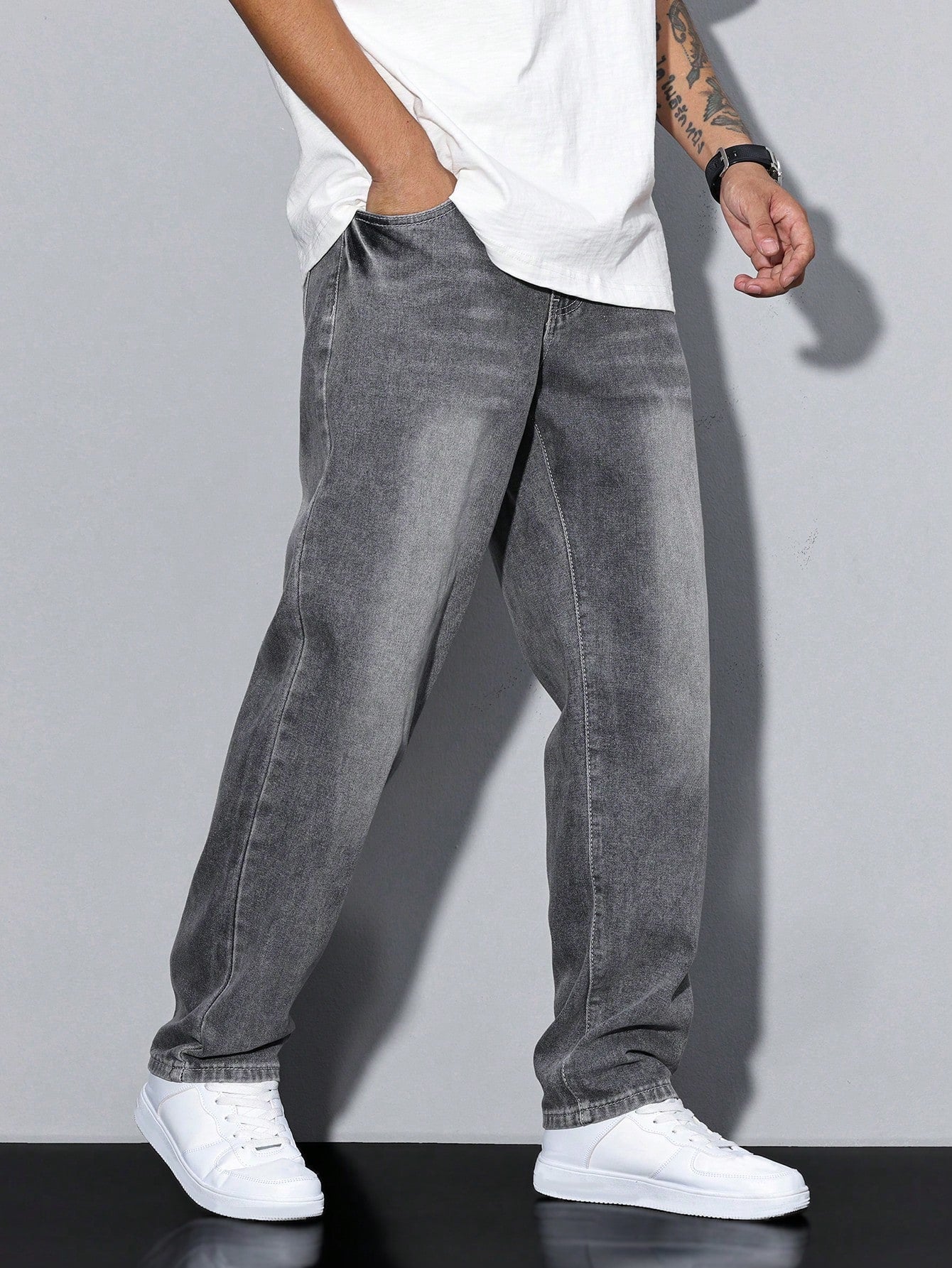 Larkon | Jeans met Rechte Pijpen – Regular Fit Denim Broek, Comfortabele en Losvallende