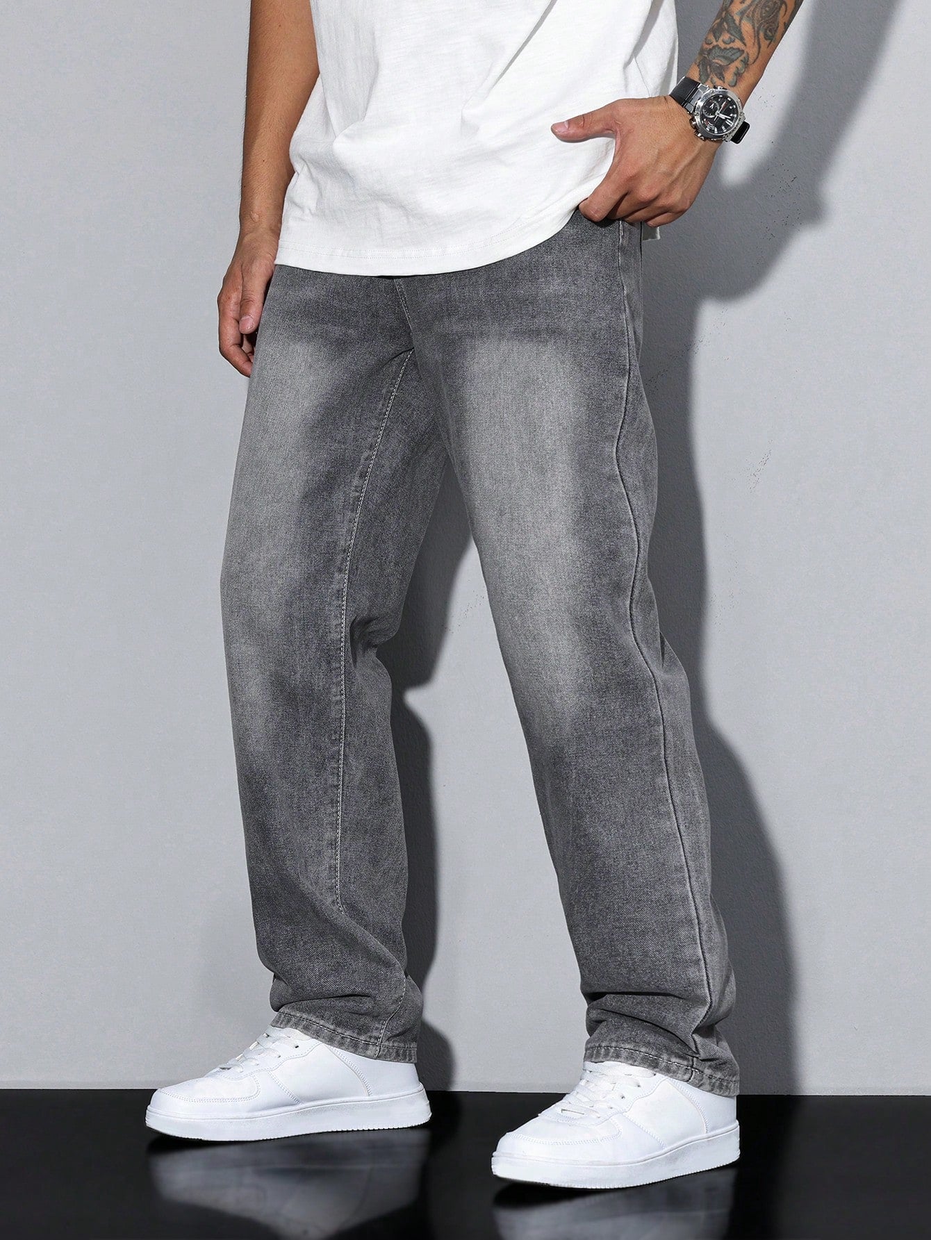 Larkon | Jeans met Rechte Pijpen – Regular Fit Denim Broek, Comfortabele en Losvallende