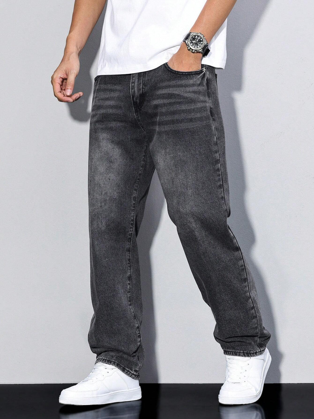 Larkon | Jeans met Rechte Pijpen – Regular Fit Denim Broek, Comfortabele en Losvallende