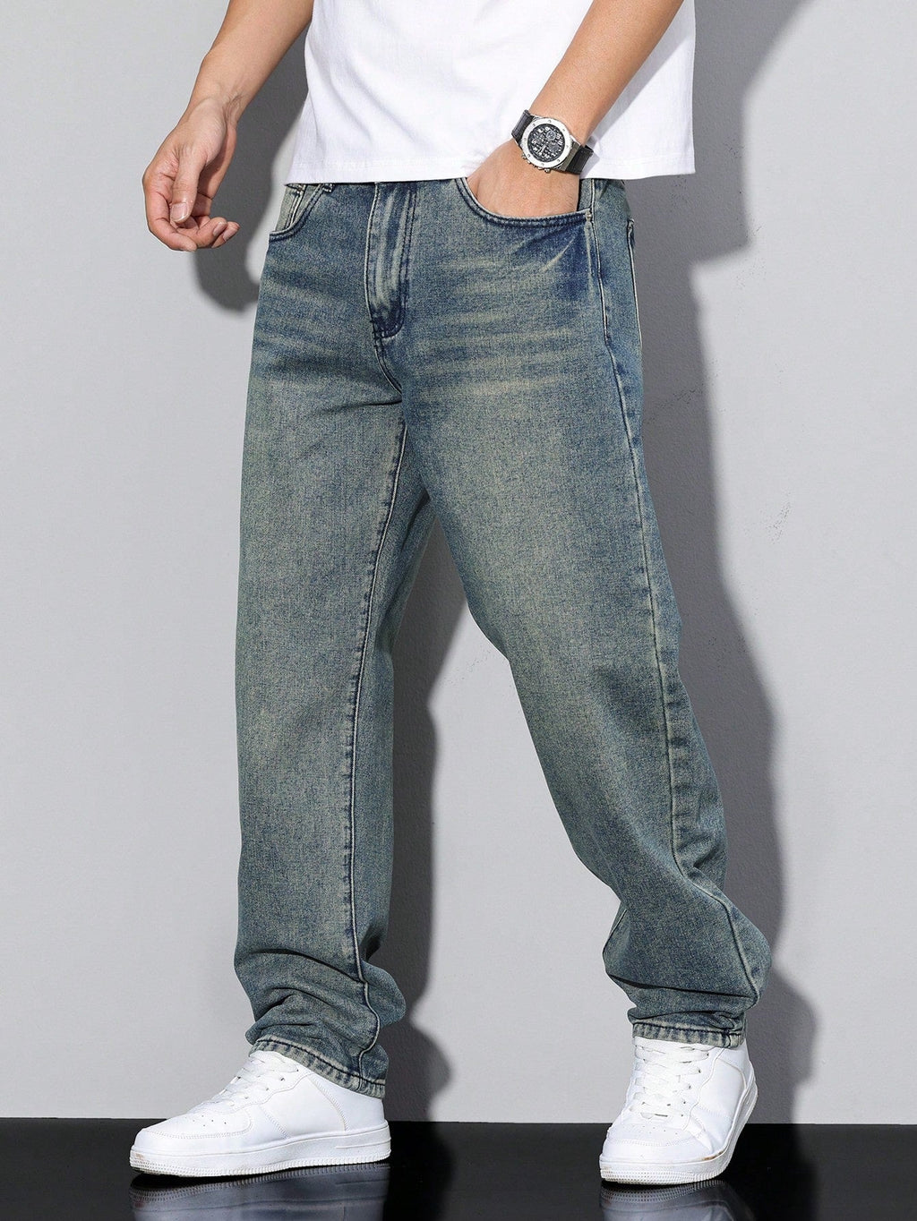 Larkon | Jeans met Rechte Pijpen – Regular Fit Denim Broek, Comfortabele en Losvallende