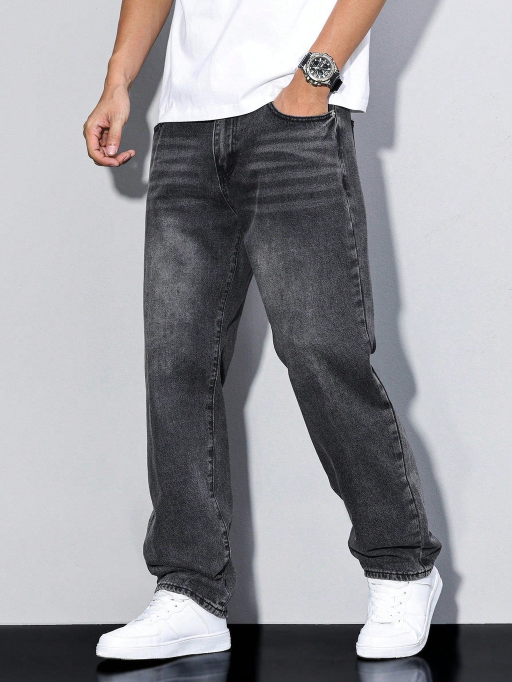 Larkon | Jeans met Rechte Pijpen – Regular Fit Denim Broek, Comfortabele en Losvallende