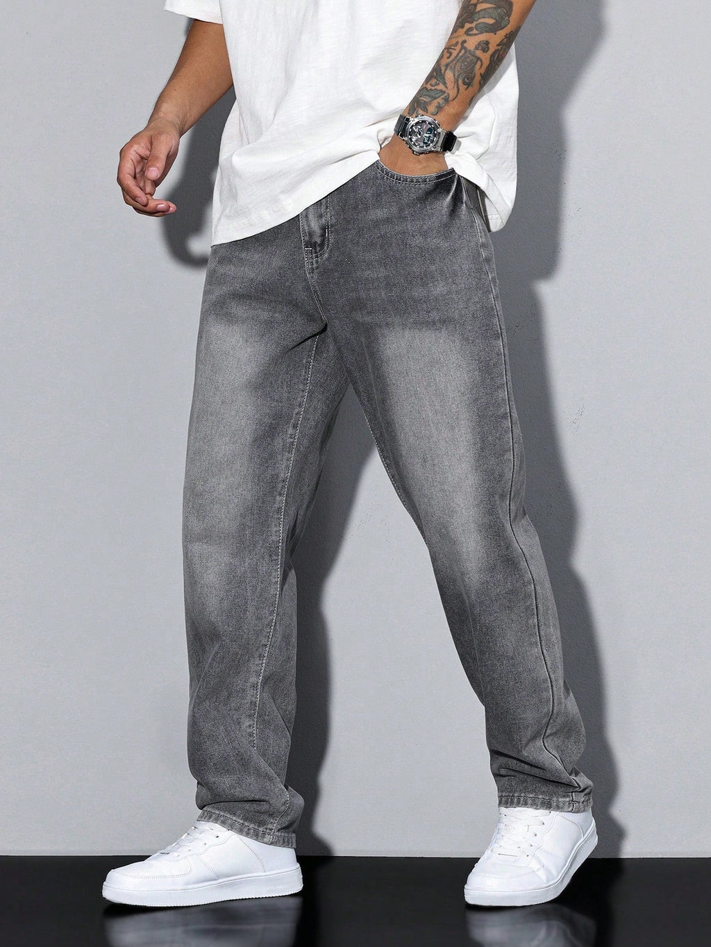 Larkon | Jeans met Rechte Pijpen – Regular Fit Denim Broek, Comfortabele en Losvallende