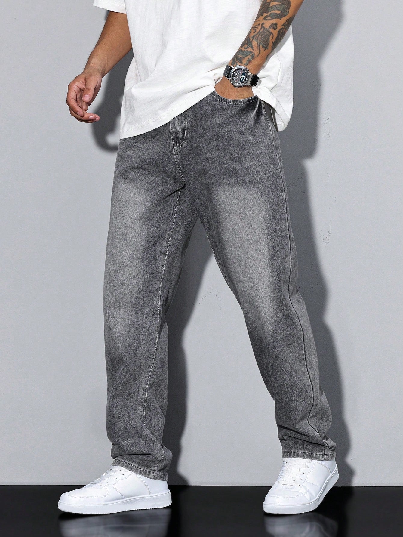 Larkon | Jeans met Rechte Pijpen – Regular Fit Denim Broek, Comfortabele en Losvallende