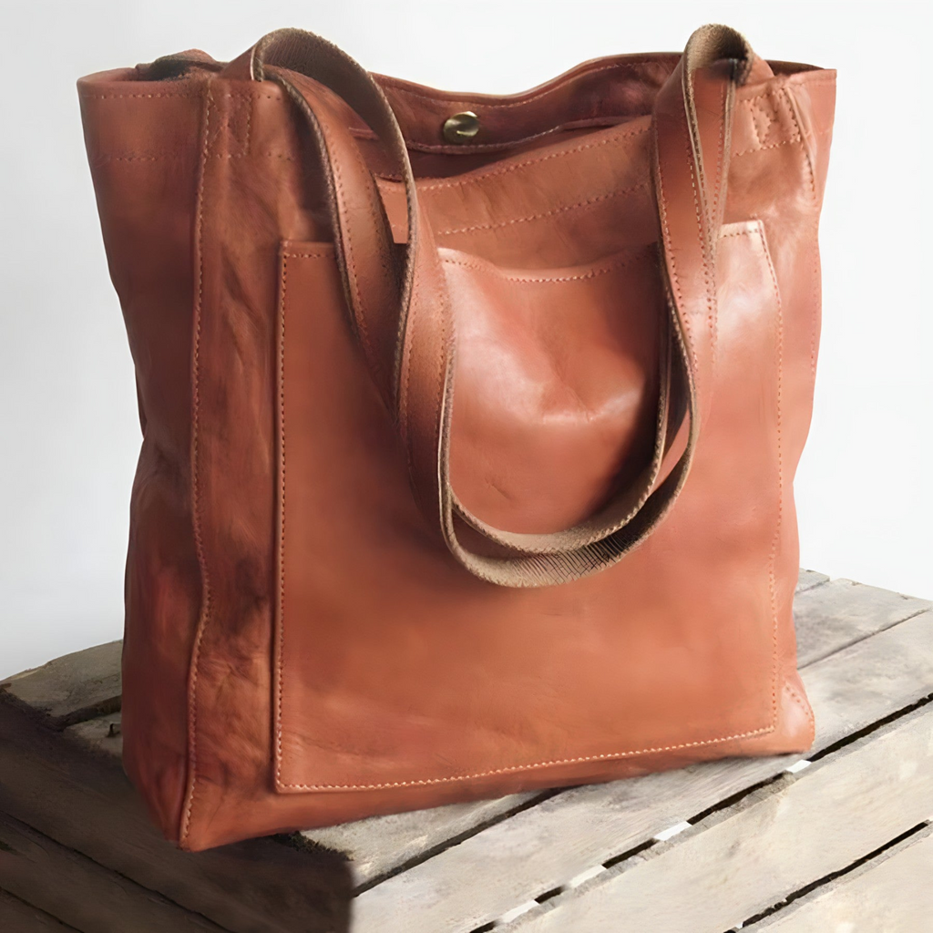 Zyia | Grote bruine schoudertas voor dames – Elegante en praktische handtas