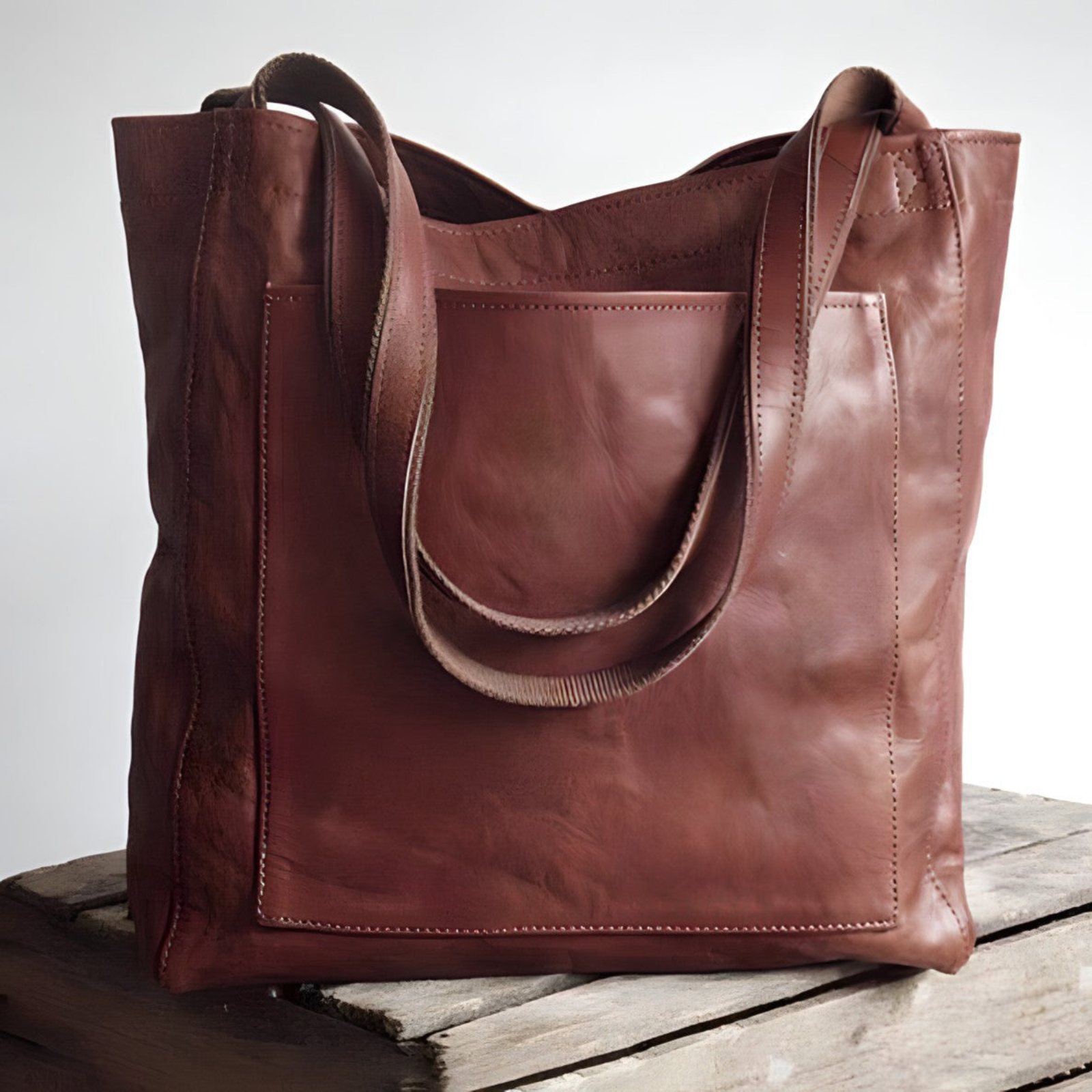 Zyia | Grote bruine schoudertas voor dames – Elegante en praktische handtas