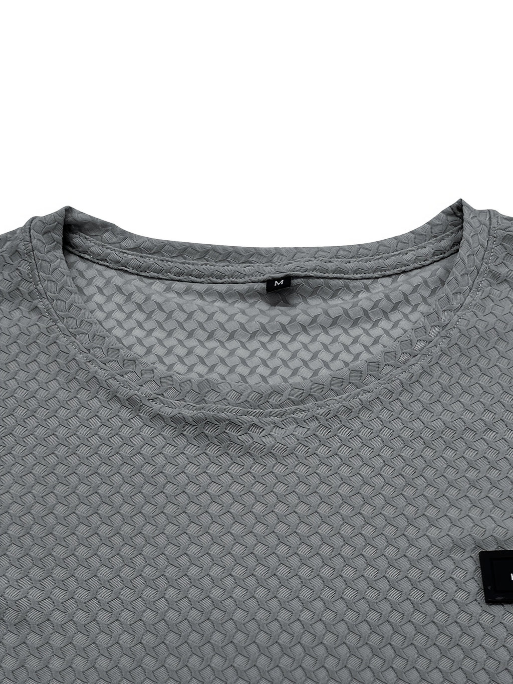 Gavi |Heren ademend sport T-shirt – geruit stretch shirt met korte mouwen
