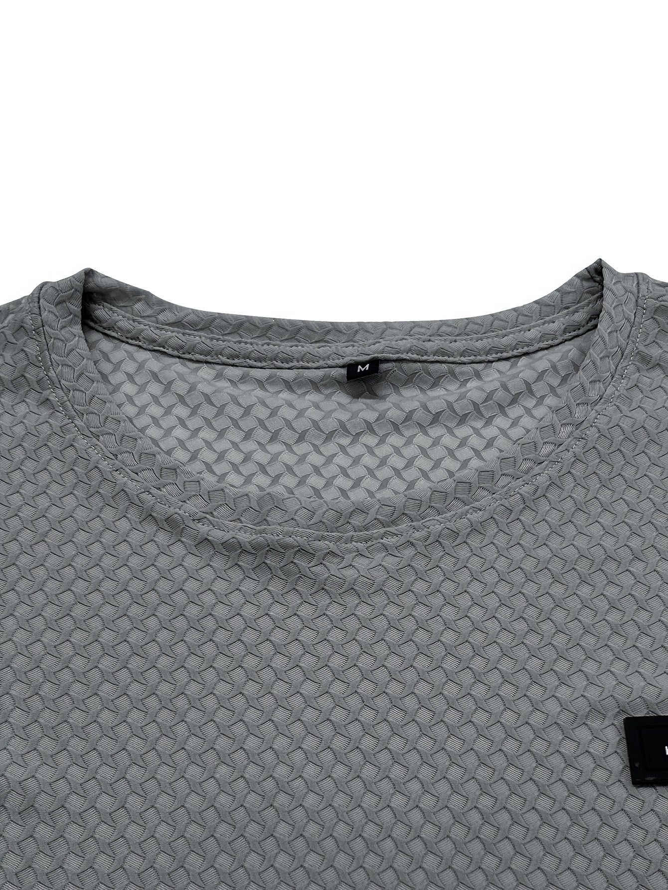 Gavi |Heren ademend sport T-shirt – geruit stretch shirt met korte mouwen