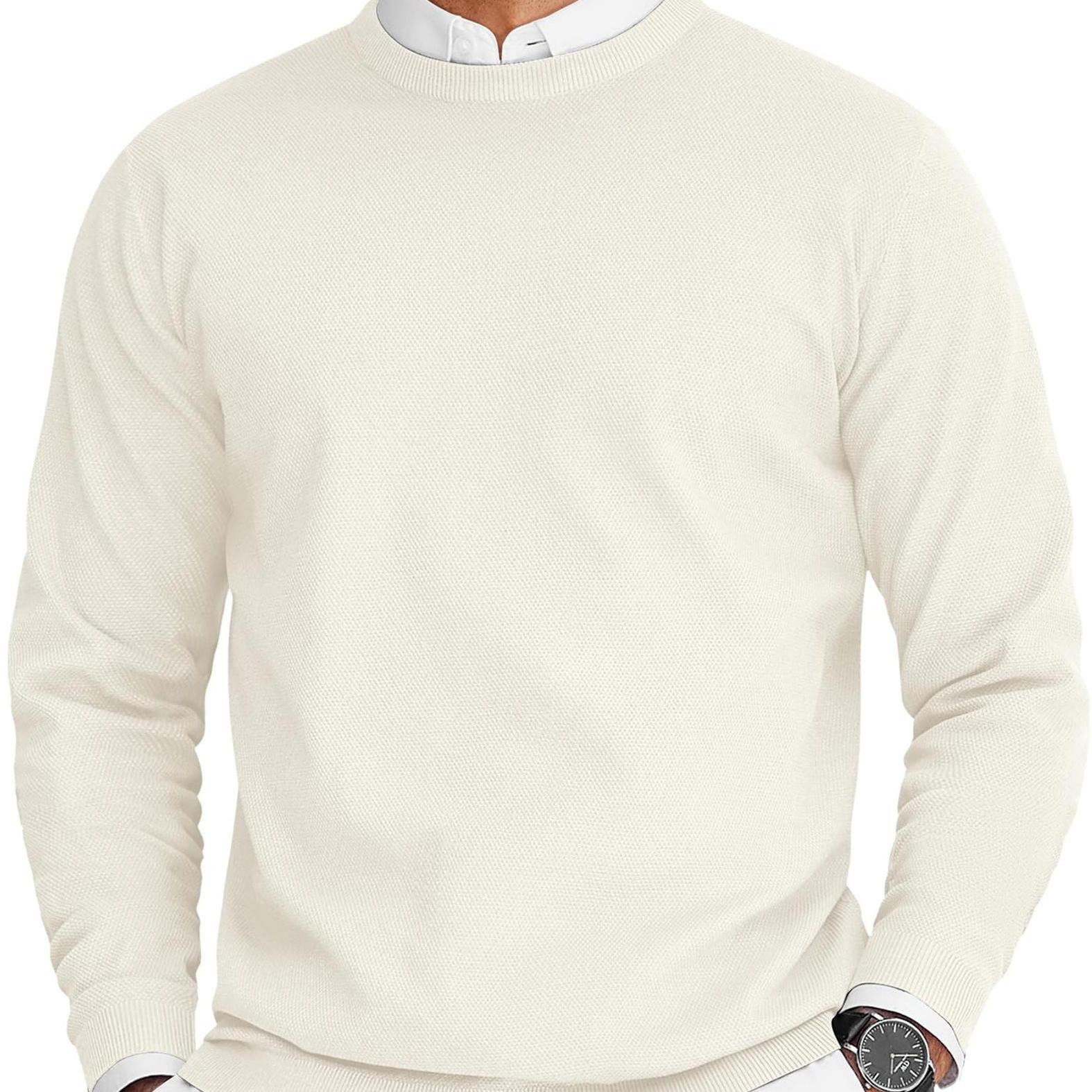 Thorrin | Pull classique en maille pour homme, col rond, manches longues, couleur unie, style décontracté au quotidien