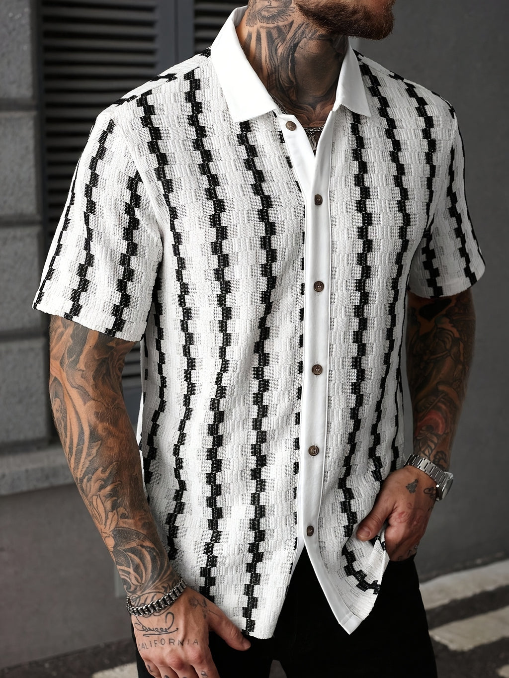 Velorin | Zomerse gestreepte herenpolo – casual shirt met korte mouwen van lichtgewicht katoen