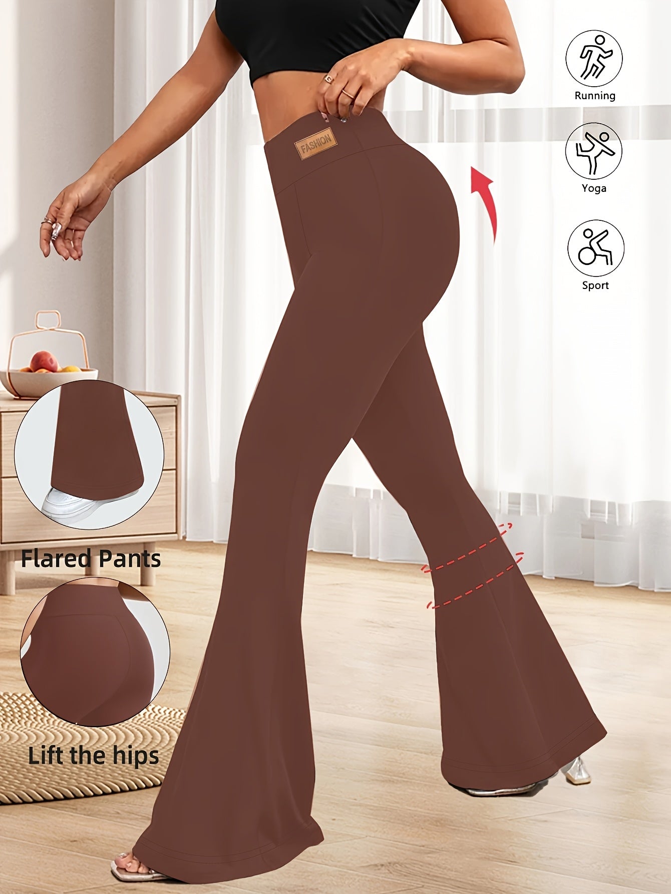 Raina | Uitlopende legging met hoge taille voor dames - Broek met buikcontrole