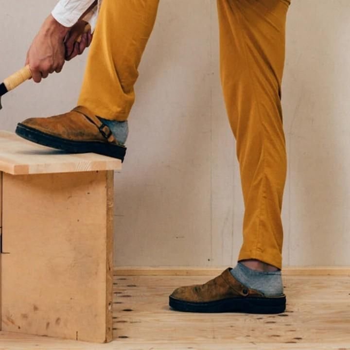 ErgoClog | Chaussons orthopédiques en cuir pour hommes – Sabots confortables avec soutien de la voûte plantaire