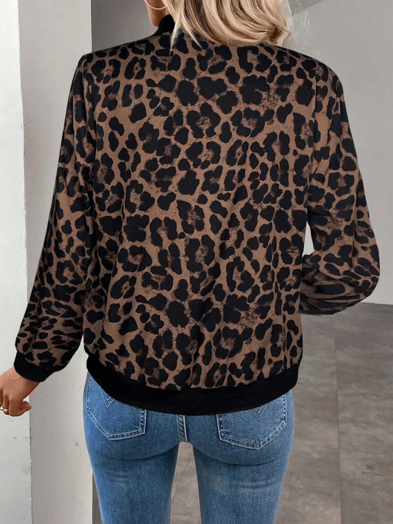 Ambrosia | Gilet imprimé léopard pour femme – Veste légère zippée, vêtement d'extérieur décontracté