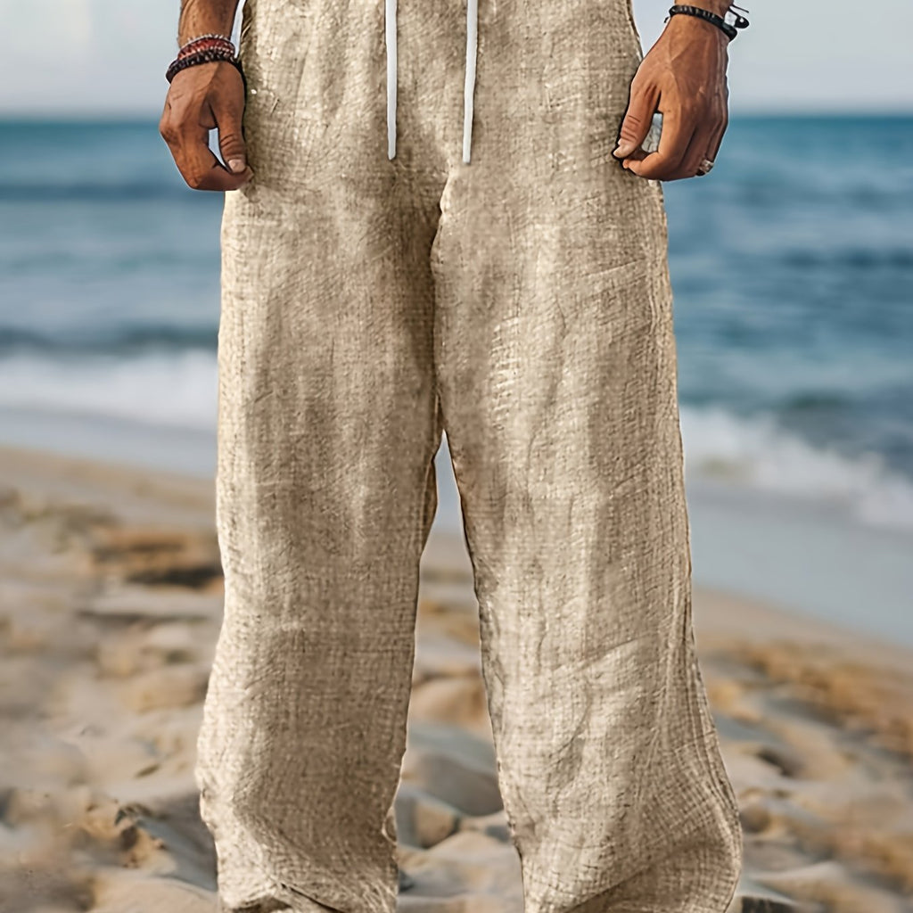 Eryas | Heren Casual Lange Broek met Trekkoord – Lichtgewicht, Voor Strand, Dagelijks Gebruik & Zomer