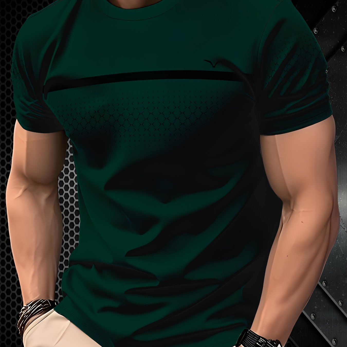 Xerxes | Herren-T-Shirt aus Polyester – bequeme, normale Passform, minimalistischer Print