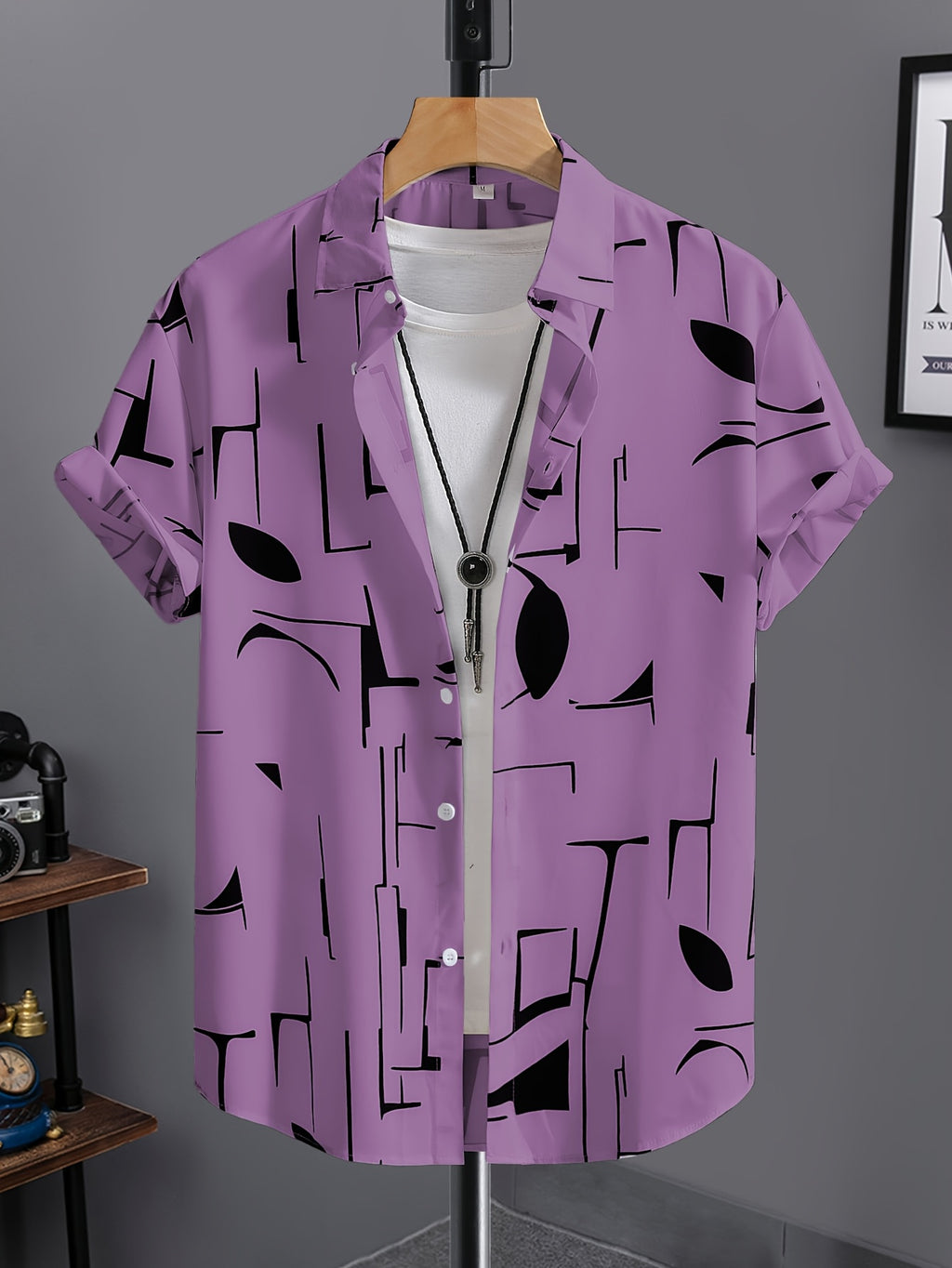 Tiber | Heren zomer verkoelend strandshirt – Losvallend retro overhemd met reverskraag