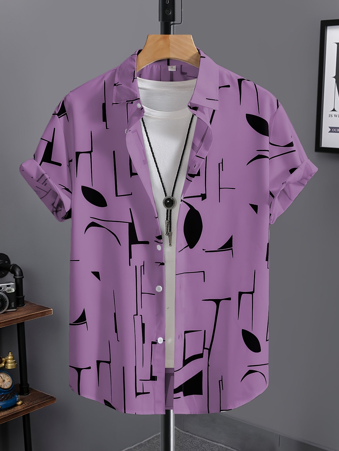 Tiber | Heren zomer verkoelend strandshirt – Losvallend retro overhemd met reverskraag