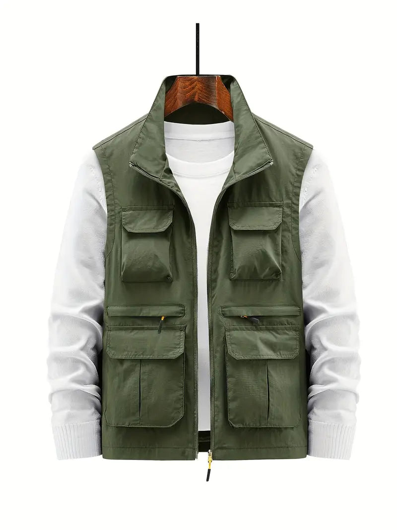 Torsten | Mouwloos multifunctioneel vest met meerdere zakken voor heren, casual outdoor vest