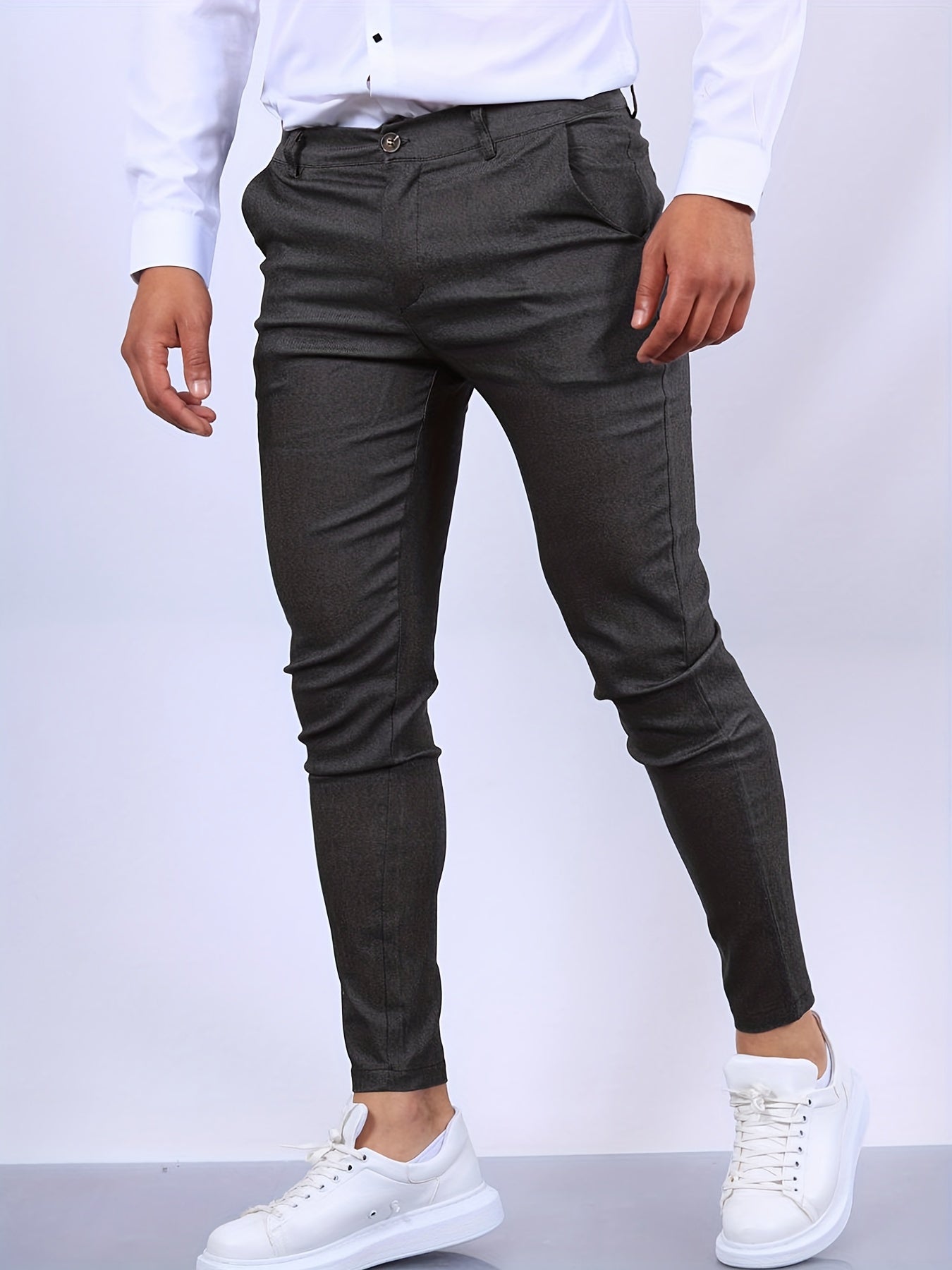 Orvalis | Schmal geschnittene Herrenhose in Knöchellänge – Elegante Business-Casual-Hose