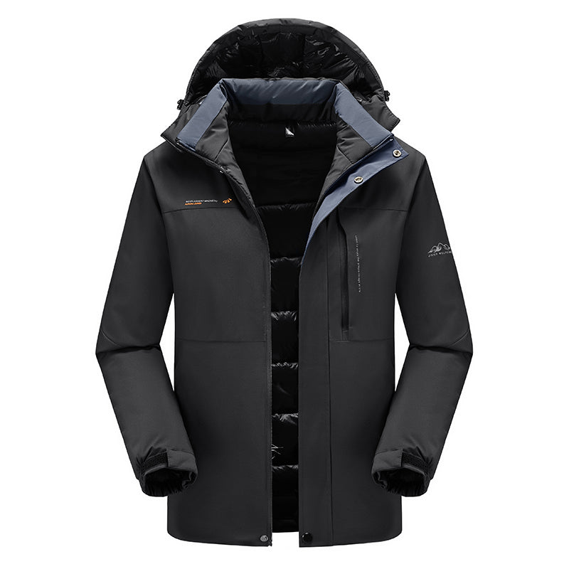 Boaz | Wasserdichte Herren-Winterjacke mit Kapuze – isoliert, winddicht, warm, für Outdoor-Aktivitäten