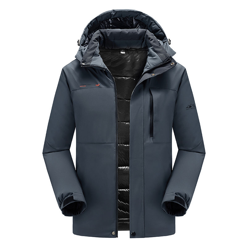 Boaz | Wasserdichte Herren-Winterjacke mit Kapuze – isoliert, winddicht, warm, für Outdoor-Aktivitäten