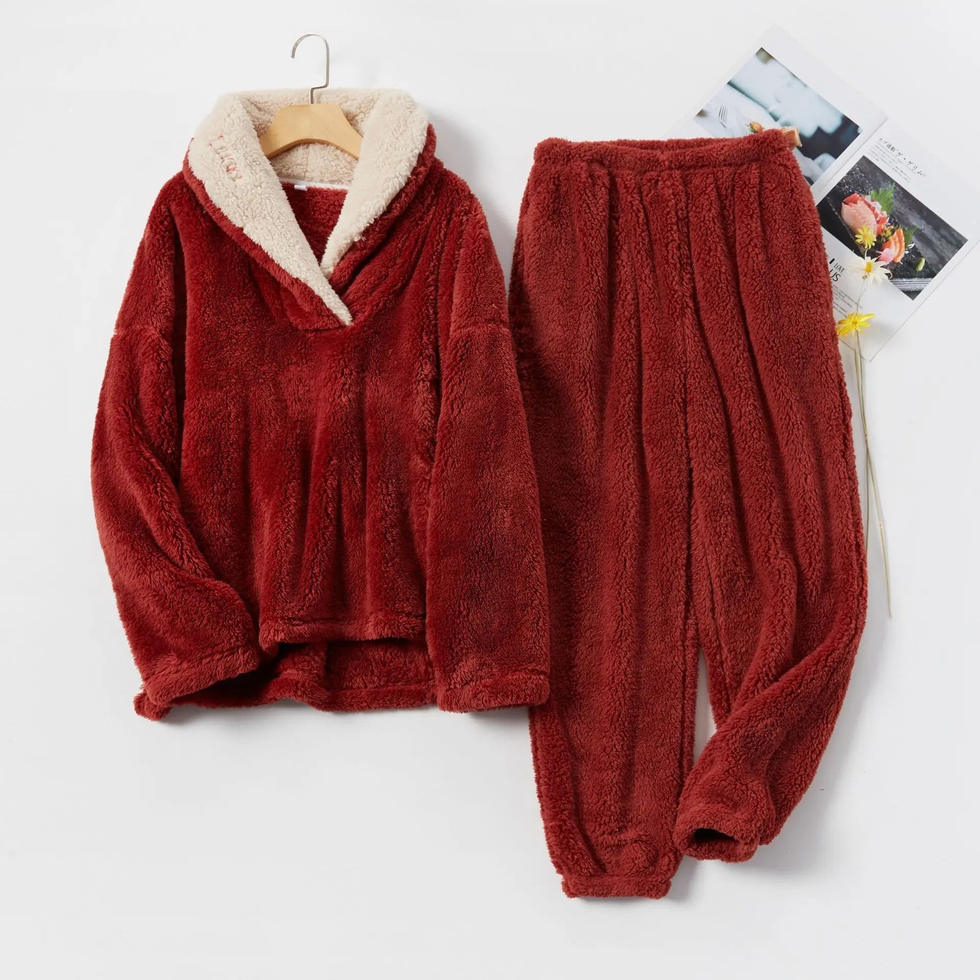 Kairyn | Fleece pyjamaset voor dames – Comfortabel, dik en ultrazacht voor winterse nachten